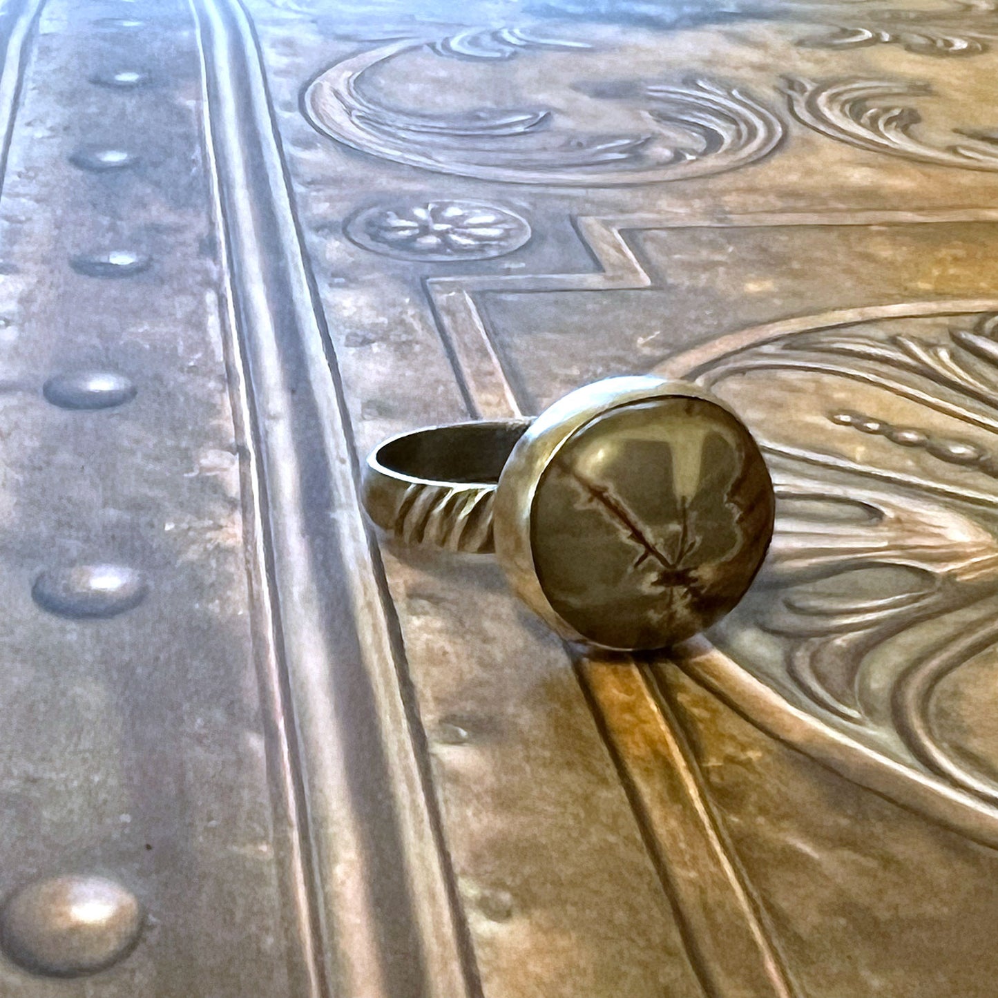 STERLING SILVER SONORAN DENDRITIC RHYOLITE RINGS - PROGRESS TALISMAN