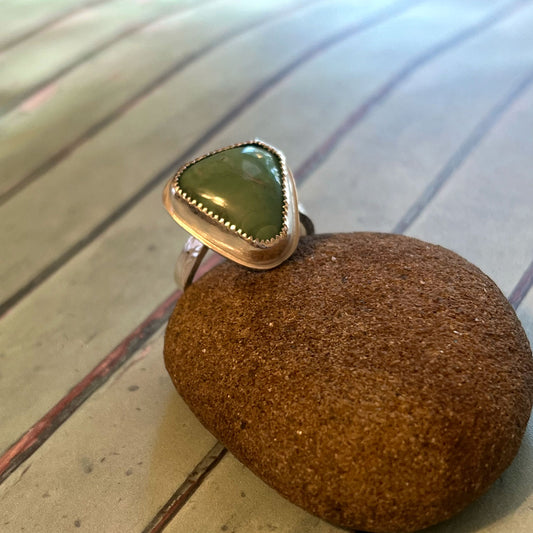 STERLING SILVER VARISCITE RING - JOYFUL TALISMAN