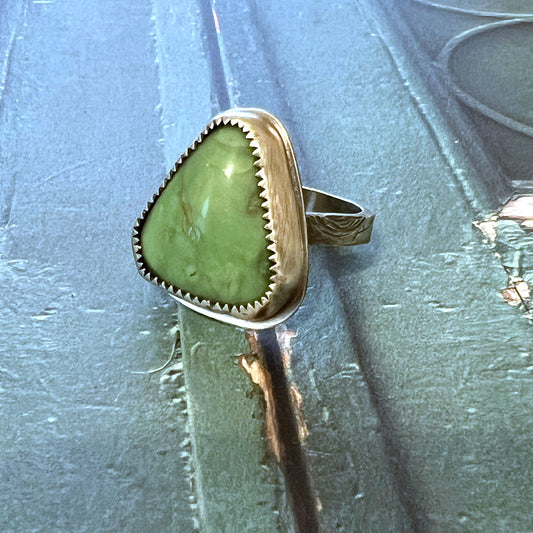STERLING SILVER VARISCITE RING - JOYFUL TALISMAN
