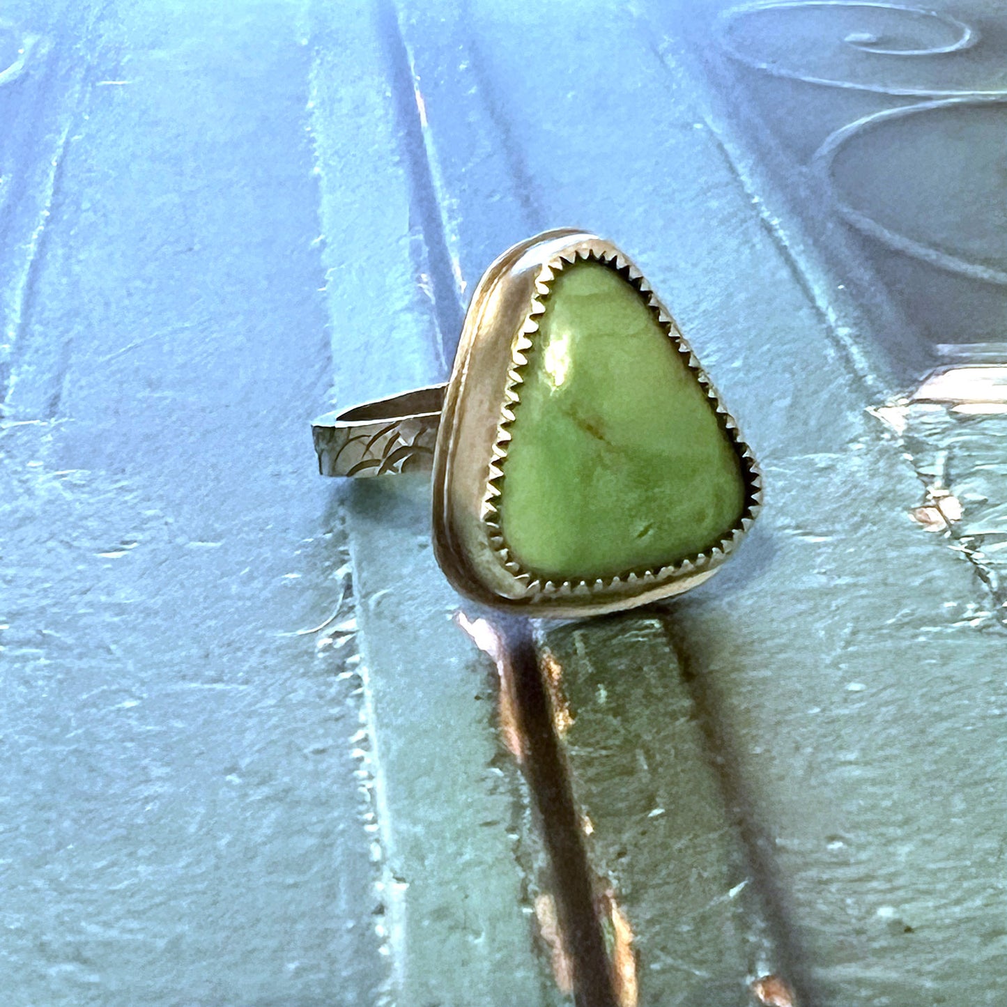 STERLING SILVER VARISCITE RING - JOYFUL TALISMAN