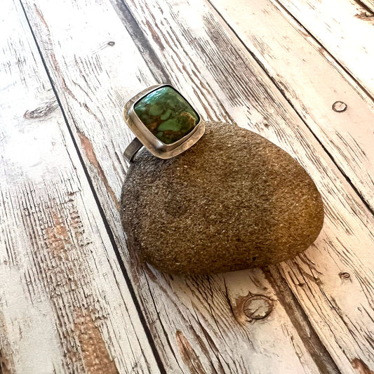 STERLING SILVER WOODLAND VARISCITE RING - JOYFUL TALISMAN