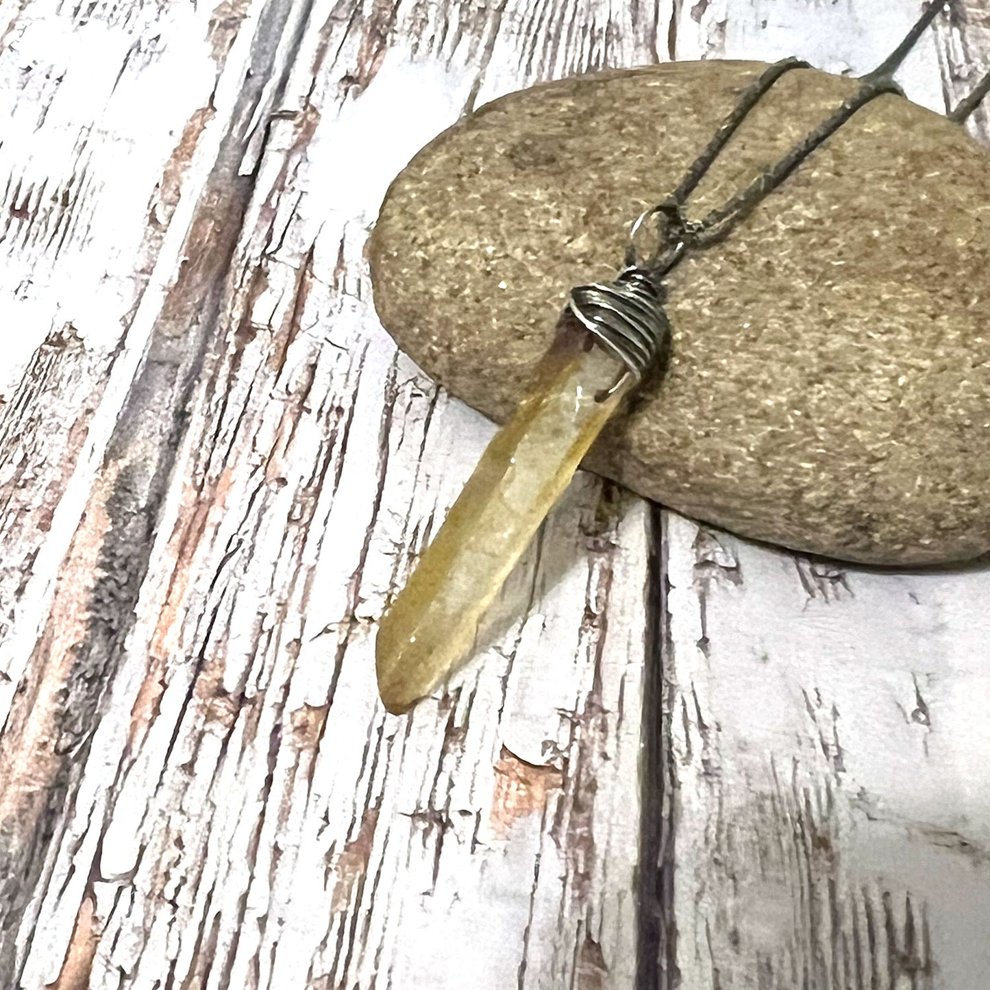 STERLING SILVER QUARTZ POINT NECKLACES - SYNCH ME TALISMAN