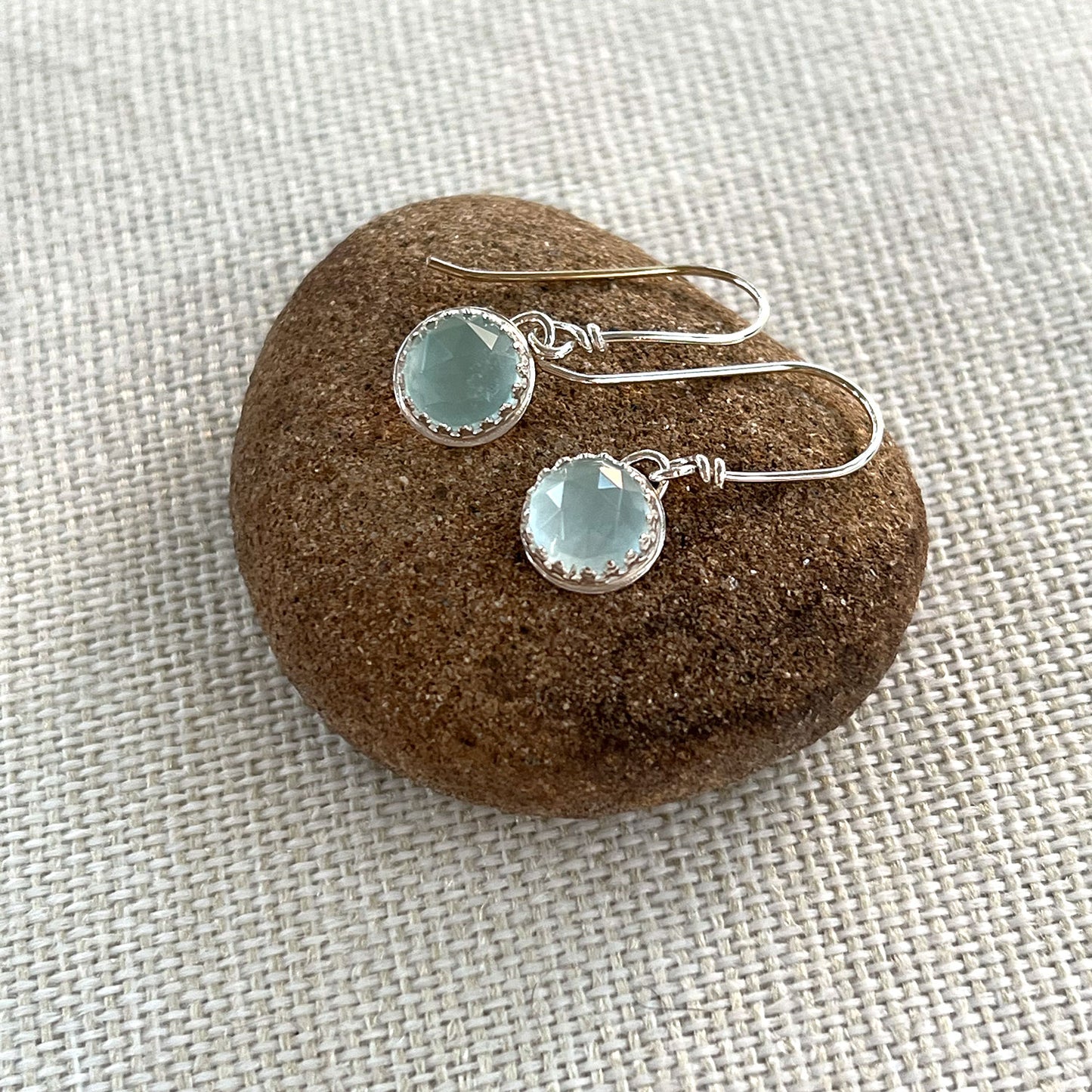 STERLING SILVER AQUAMARINE EARRINGS - SEA SPIRIT TALISMAN