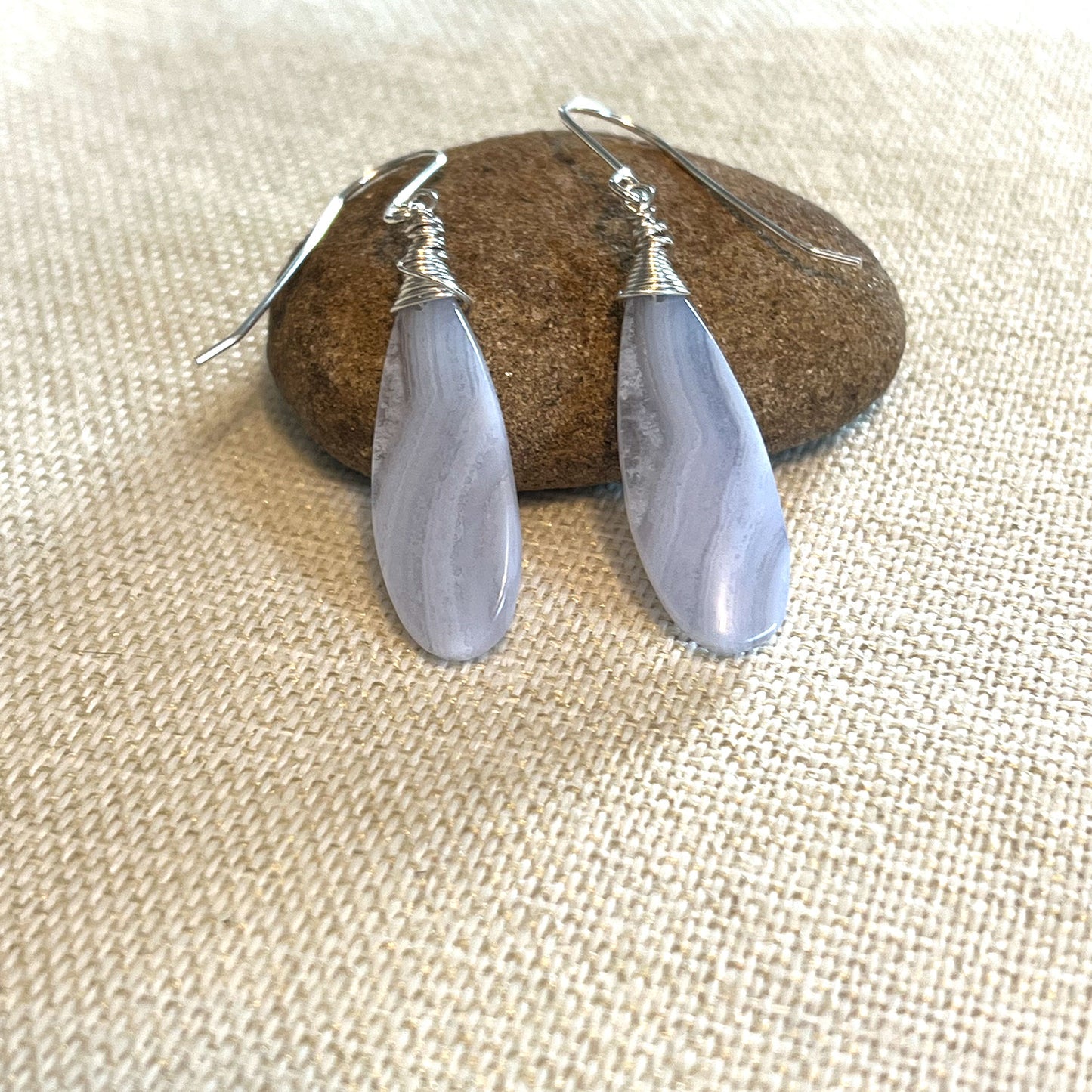 GEMSTONE LONG DROP EARRINGS - TALISMAN JEWELRY