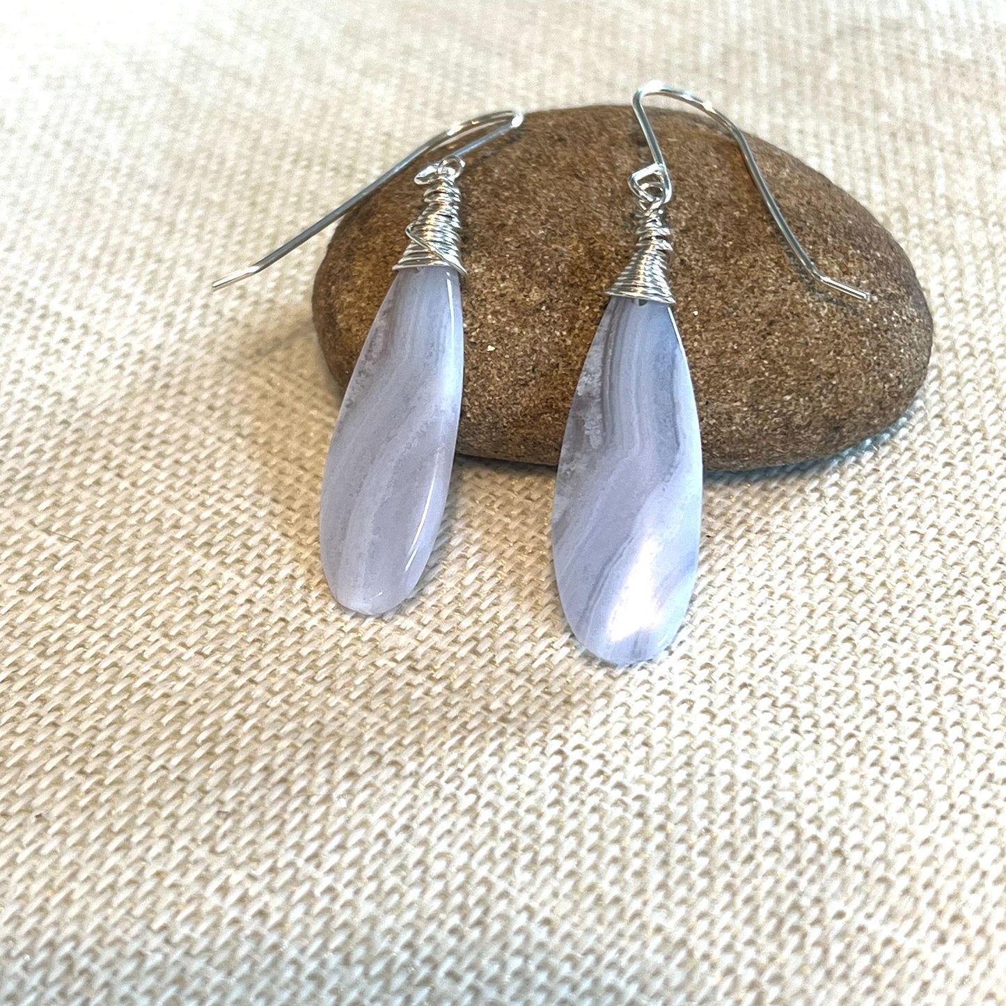 GEMSTONE LONG DROP EARRINGS - TALISMAN JEWELRY