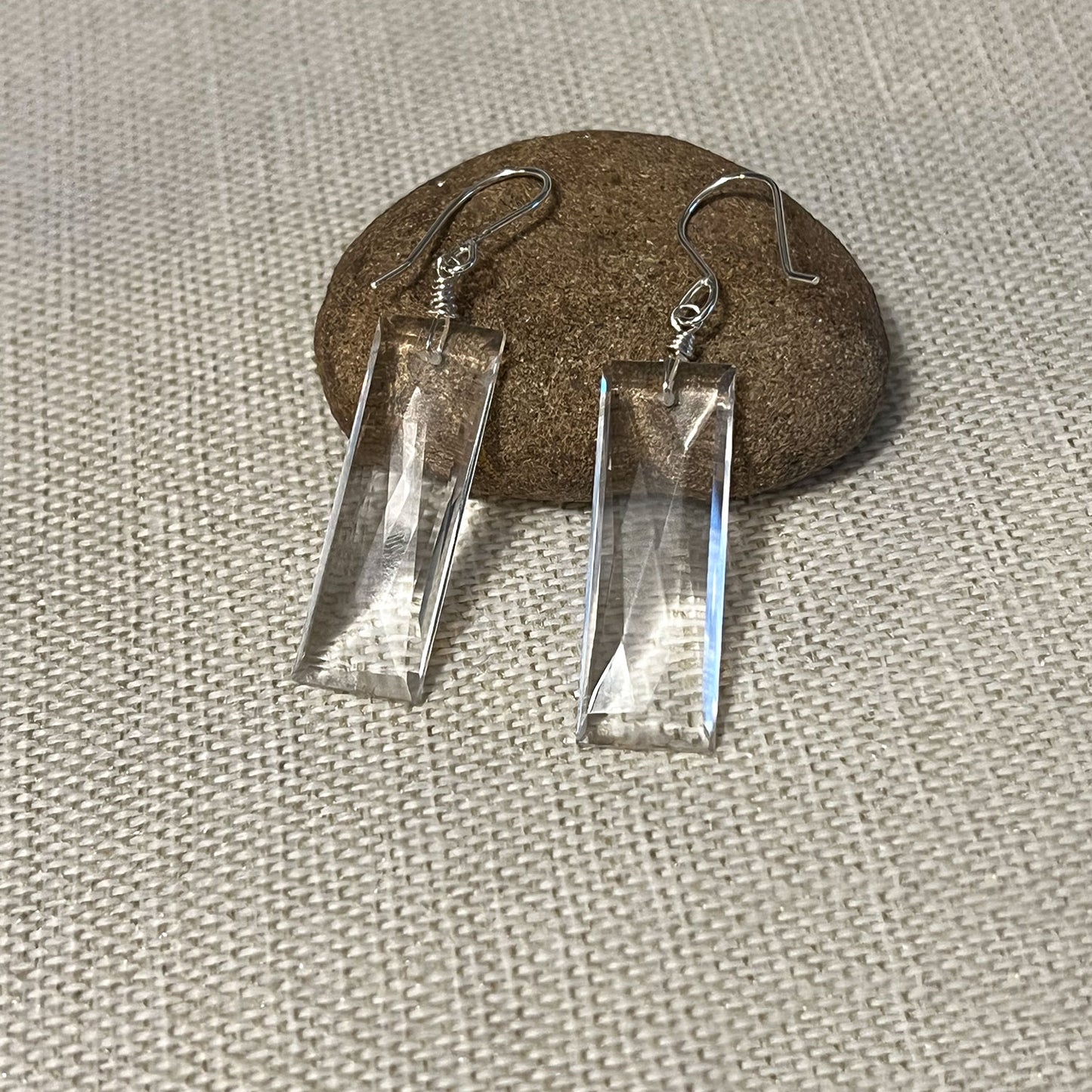 STERLING SILVER CLEAR QUARTZ EARRINGS - POWER TO ELEVATE TALISMAN