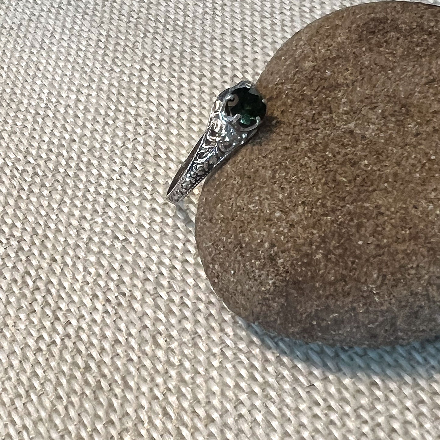 STERLING SILVER FACETED TOURMALINE RING - INSPIRATION TALISMAN