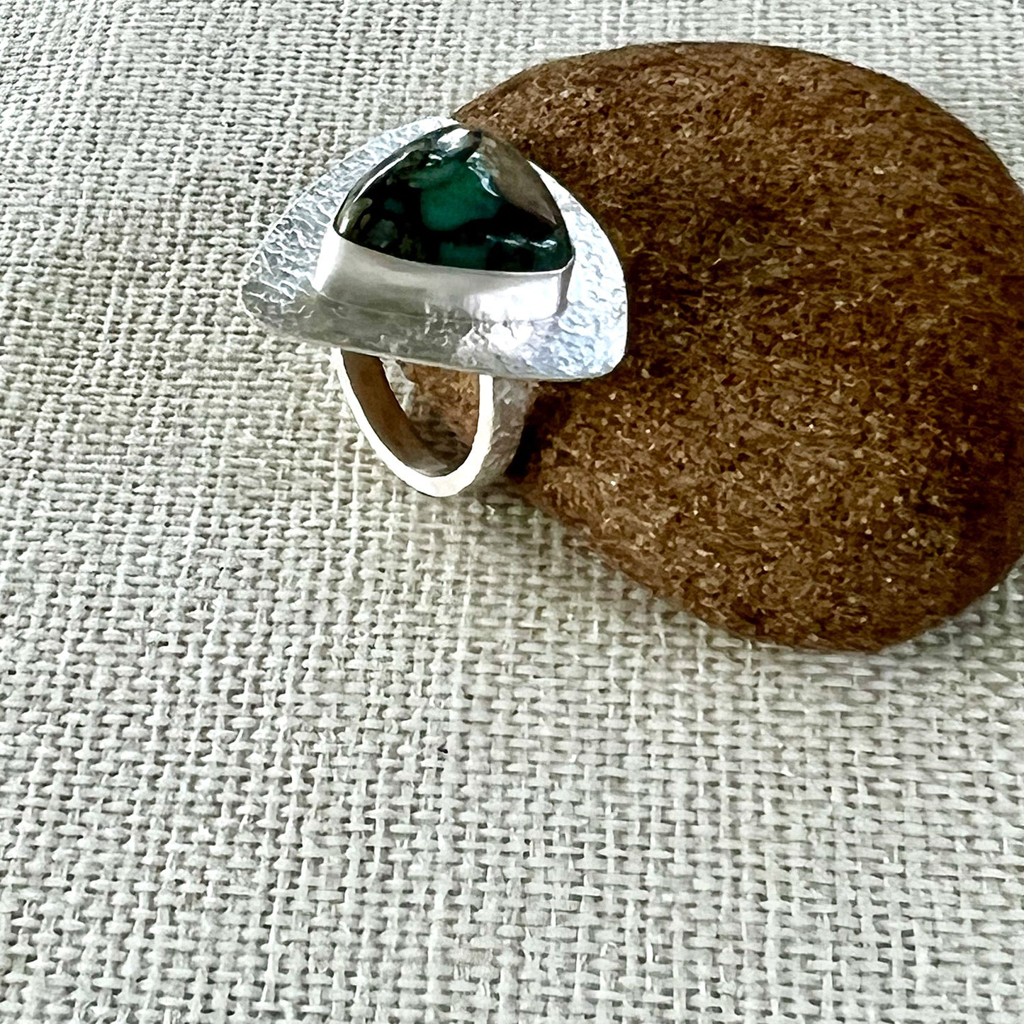 STERLING SILVER SEVEN DWARFS VARISCITE RING - JOYFUL TALISMAN