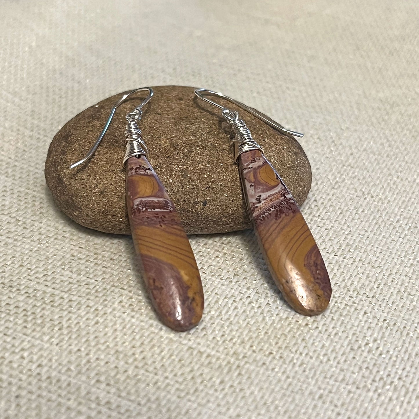 GEMSTONE LONG DROP EARRINGS - TALISMAN JEWELRY