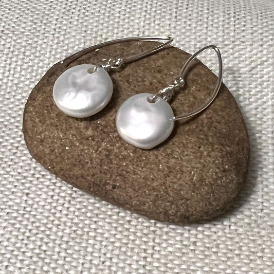 STERLING SILVER FRESHWATER PEARL EARRINGS - PURE HEART TALISMAN