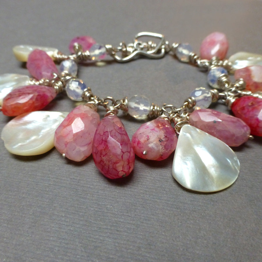 FINE SILVER MOP CHALCEDONY BRACELET - GENTLENESS TALISMAN