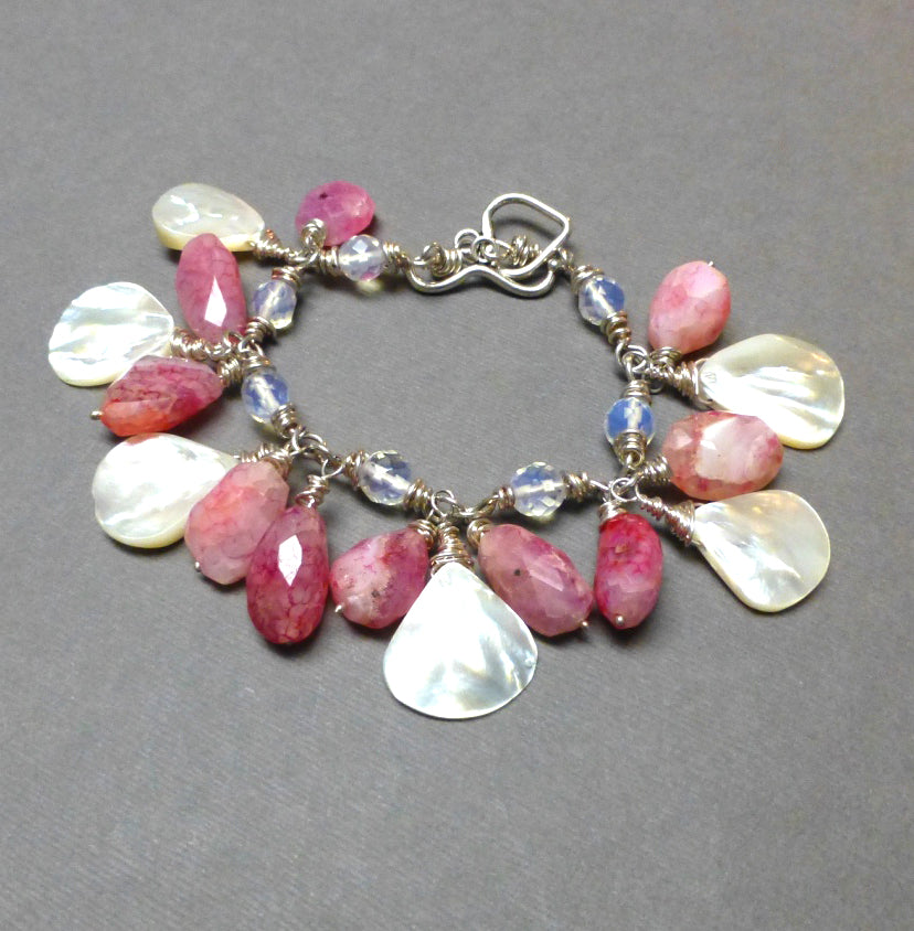 FINE SILVER MOP CHALCEDONY BRACELET - GENTLENESS TALISMAN