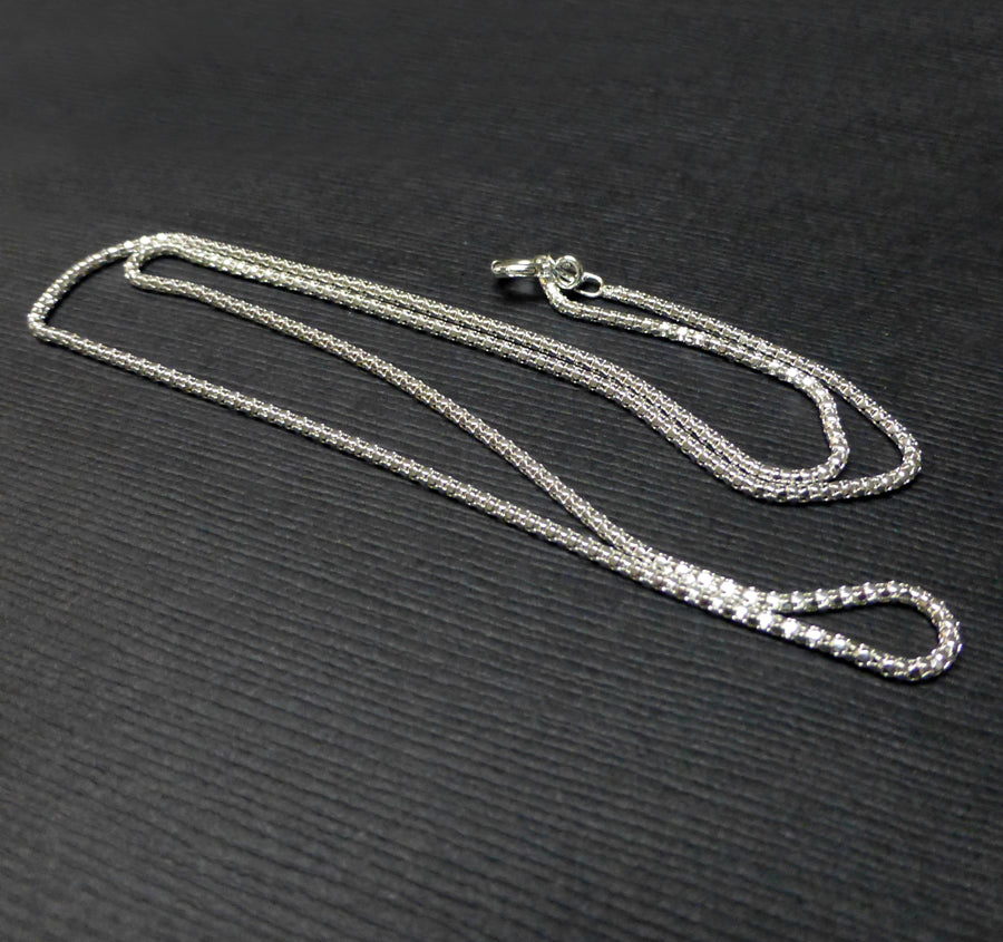 STERLING SILVER MIRROR CHAIN NECKLACE 1.35MM 18 INCHES, 20 INCHES