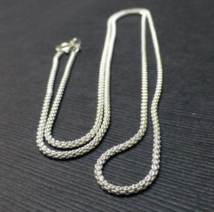 STERLING SILVER POP CHAIN 1.50MM 18 INCHES. 22 INCHES