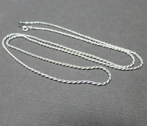 STERLING SILVER FRENCH ROPE CHAIN. WIDTH OPTIONS. LENGTH OPTIONS.