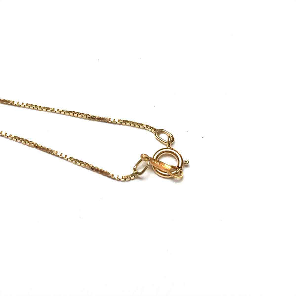 GOLD FILLED BOX CHAIN NECKLACE 16 AND 18 INCHES