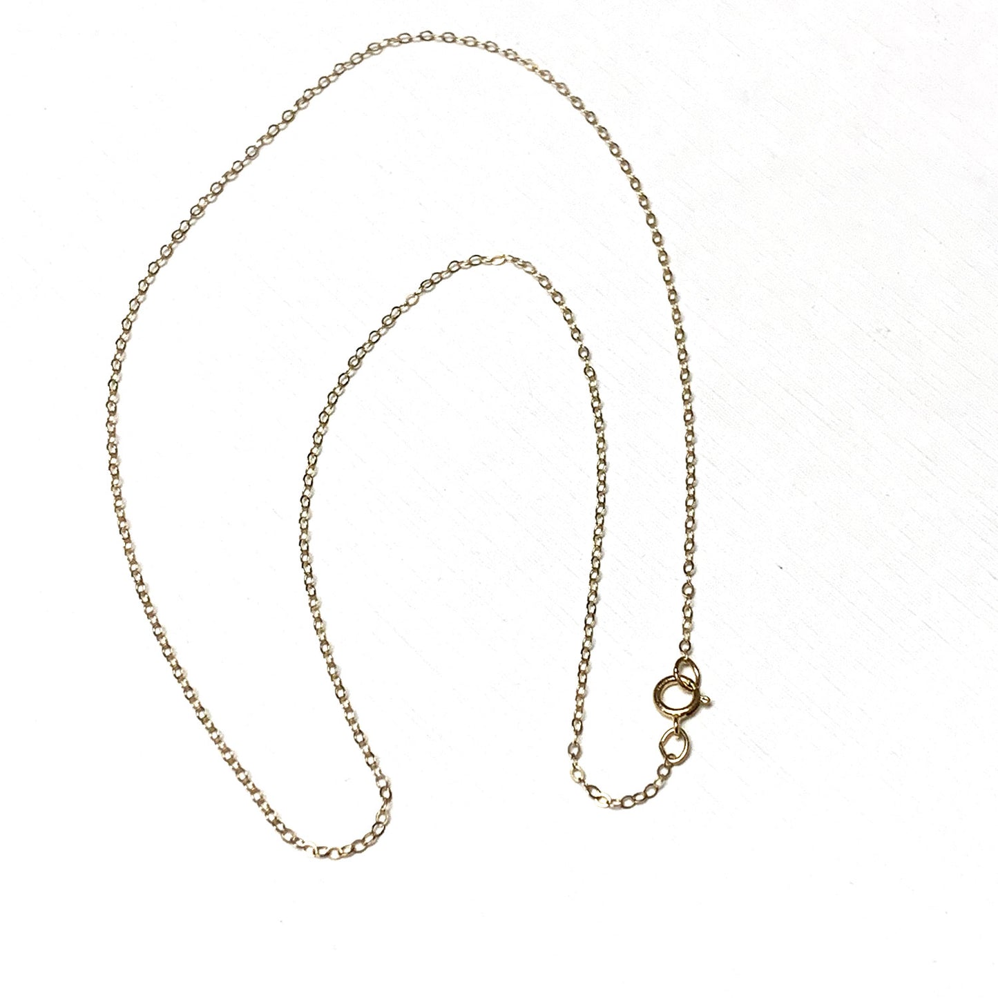 GOLD FILLED FLAT CABLE CHAIN NECKLACE 16, 18, 20 INCHES