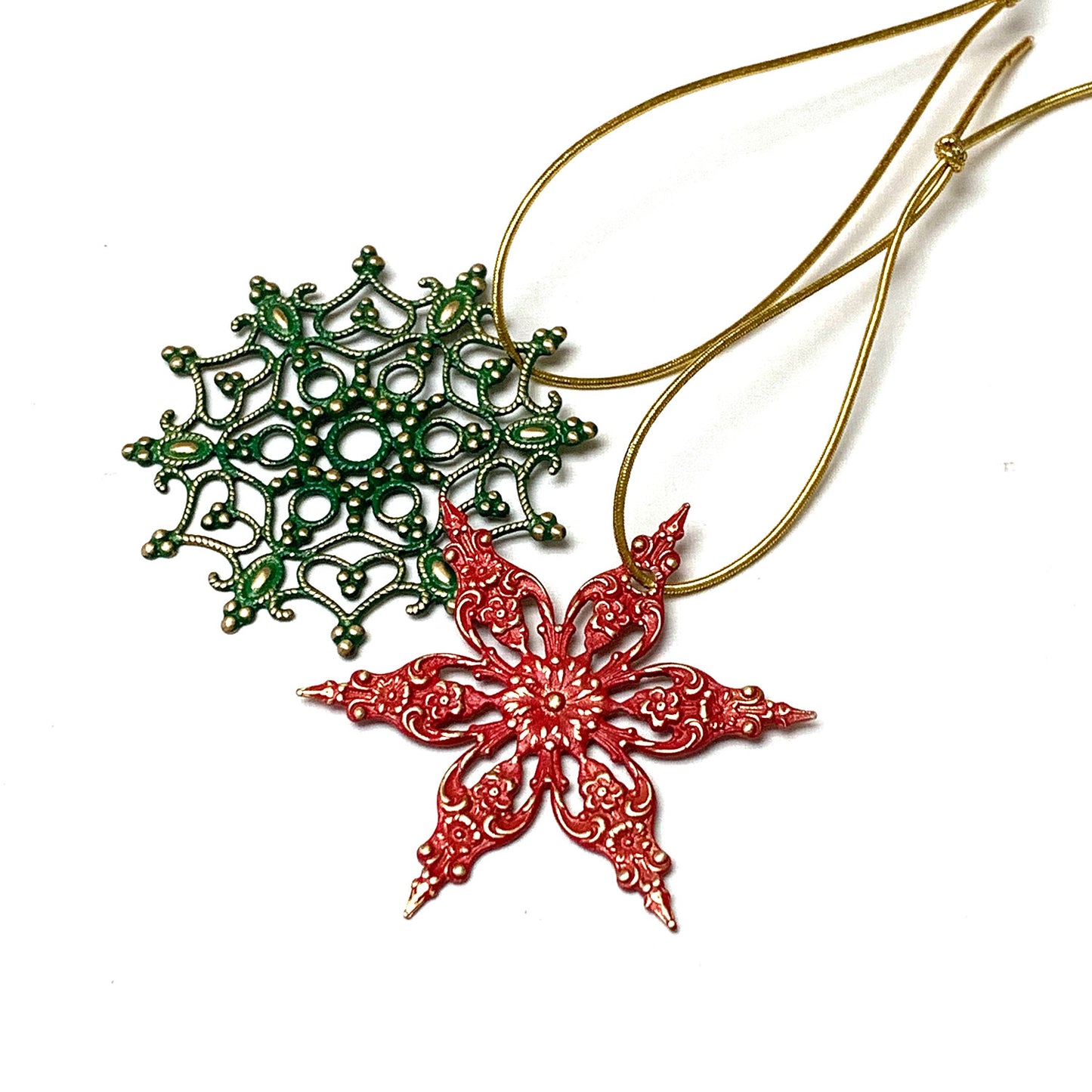 HOLIDAY ORNAMENT. GREEN STARRY NIGHT. CHRISTMAS. SAINT PATRICK. 2 INCHES.