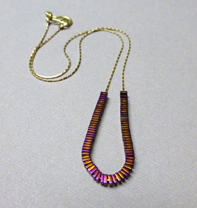 TITANIUM PYRITE HEMATITE NECKLACE - SIMPLICITY TALISMAN