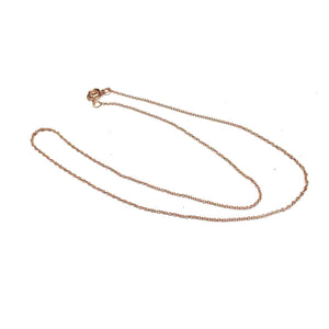 ROSE GOLD FILLED CABLE CHAIN NECKLACE 1.1MM 16 INCHES