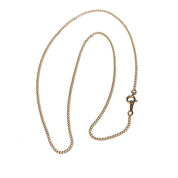 ROSE GOLD FILLED CURB CHAIN NECKLACE 18 INCHES