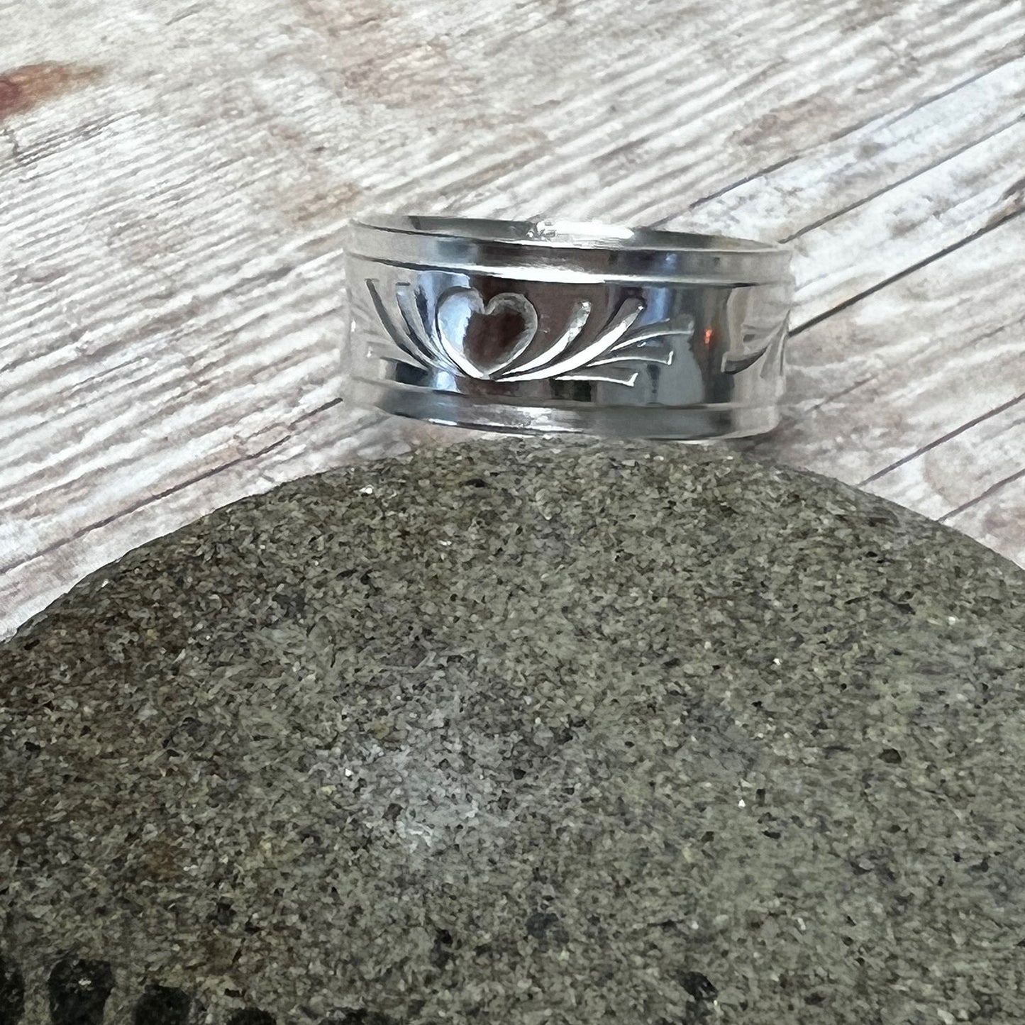 STERLING SILVER RING BANDS - MIRROR OF THE SOUL TALISMAN