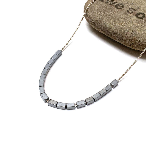 TITANIUM PYRITE HEMATITE NECKLACE - SIMPLICITY TALISMAN