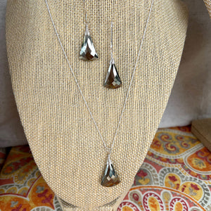 STERLING SILVER PYRITE NECKLACE EARRINGS - WHAT LIES UNDERNEATH TALISMAN