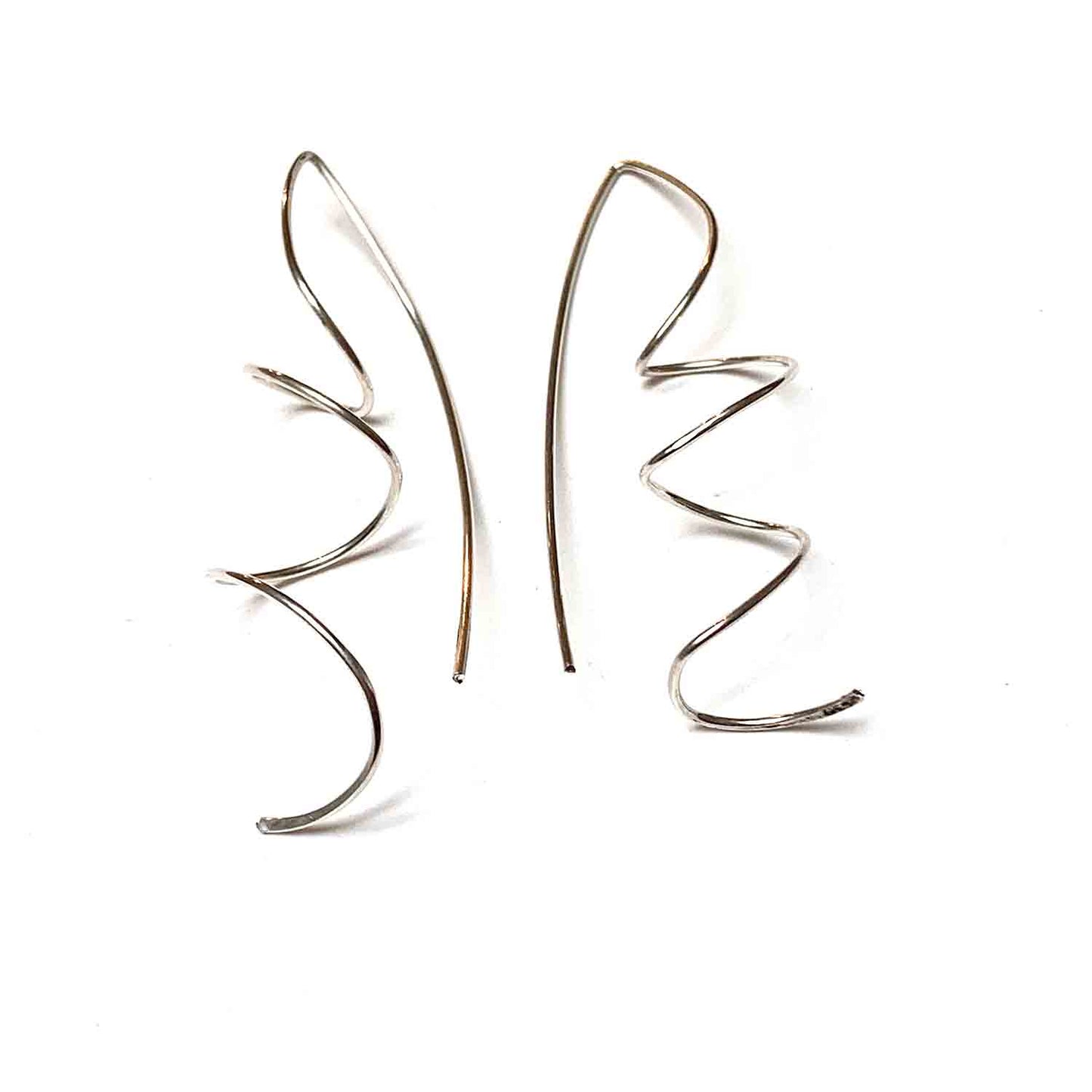 STERLING SILVER SWIRL EARRINGS - MIRROR OF THE SOUL TALISMAN