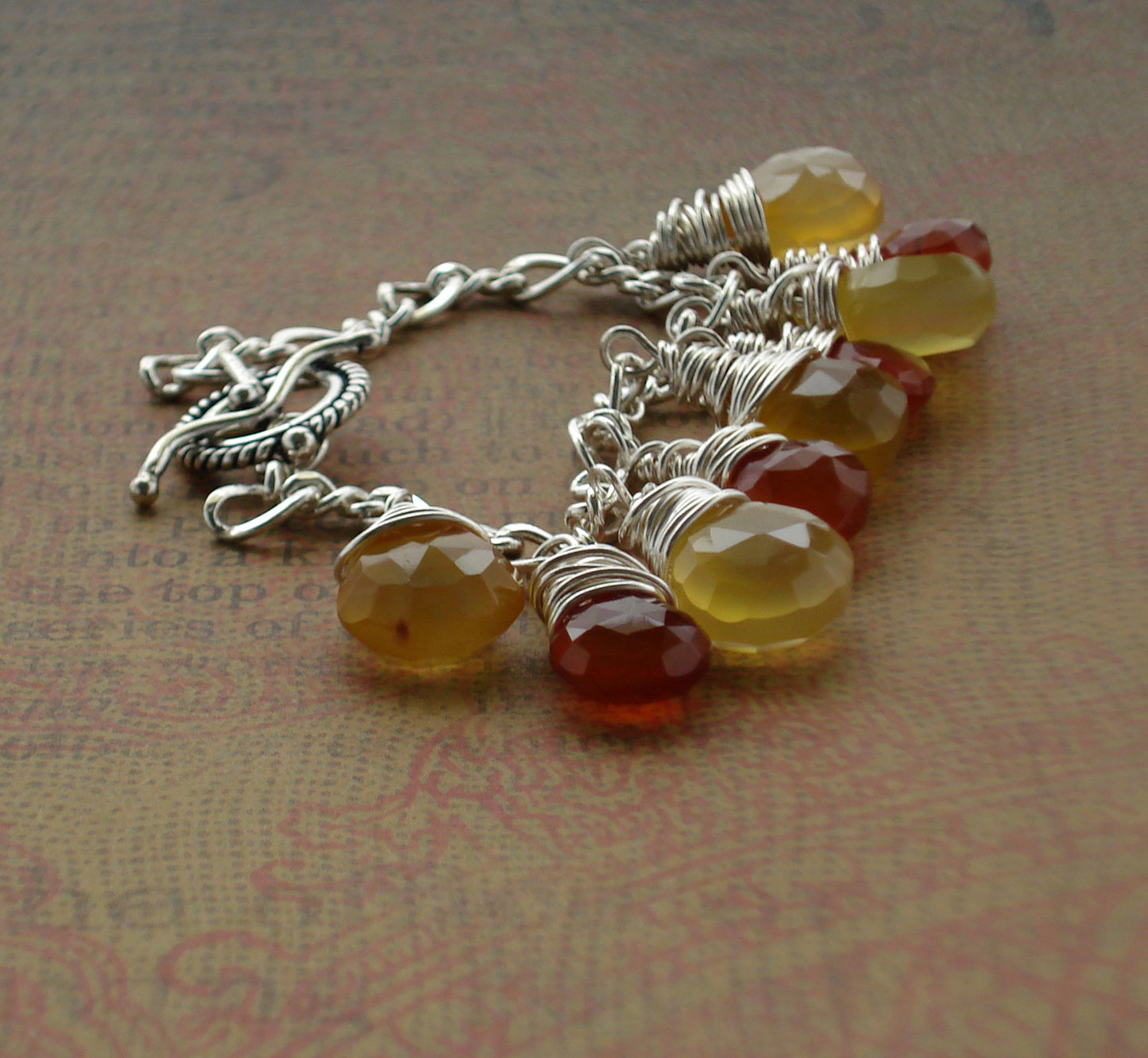 STERLING SILVER CHALCEDONY BRACELET EARRINGS - GOOD WILL TALISMAN