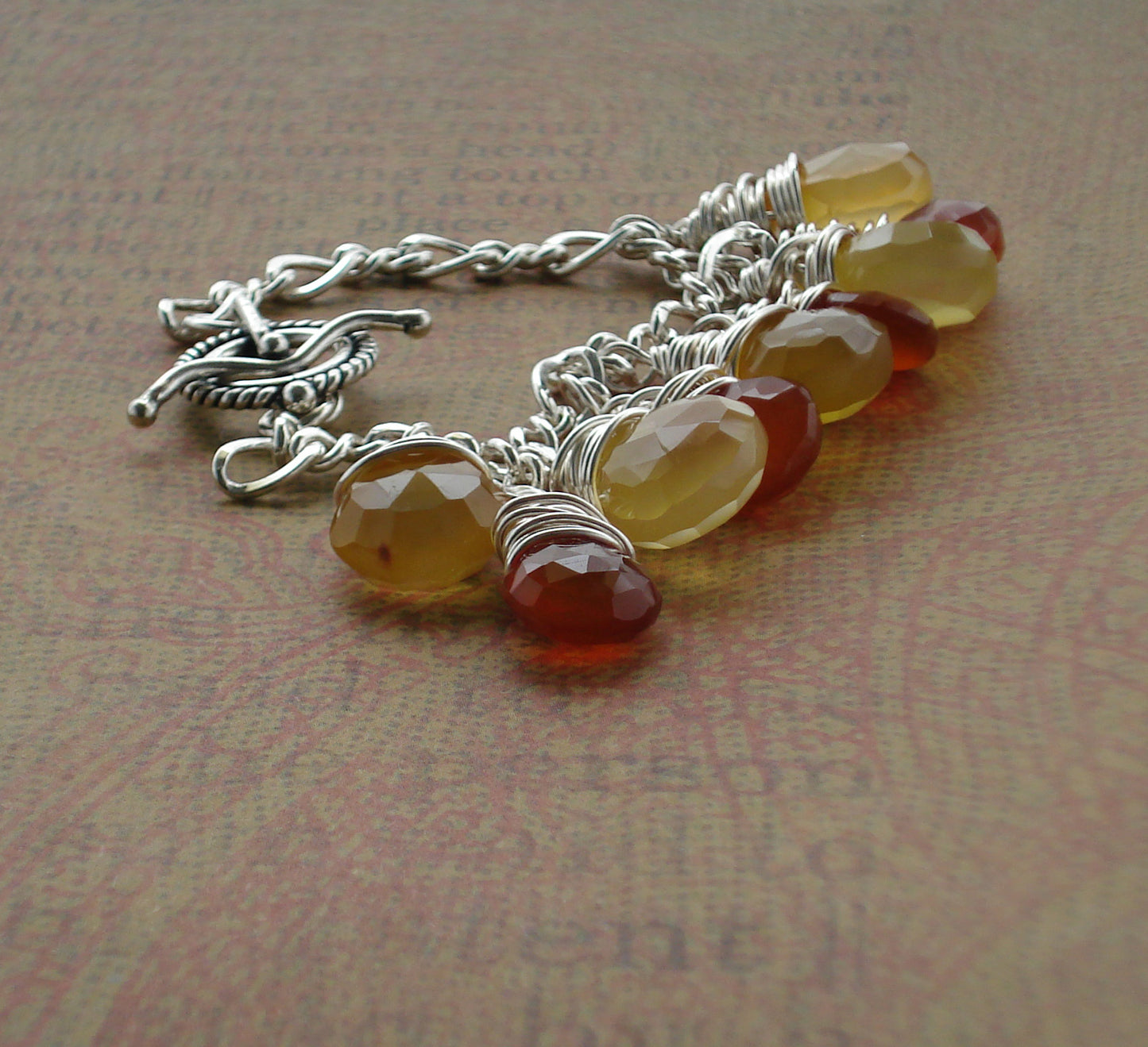 STERLING SILVER CHALCEDONY BRACELET EARRINGS - GOOD WILL TALISMAN