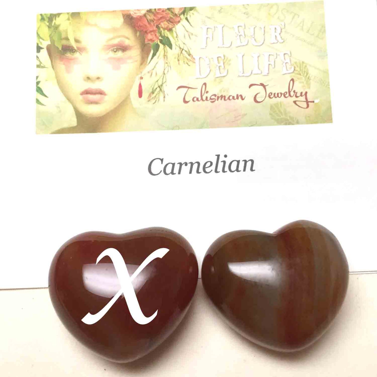 CARNELIAN HEART PALM STONE - RETURN OF LOVE TALISMAN