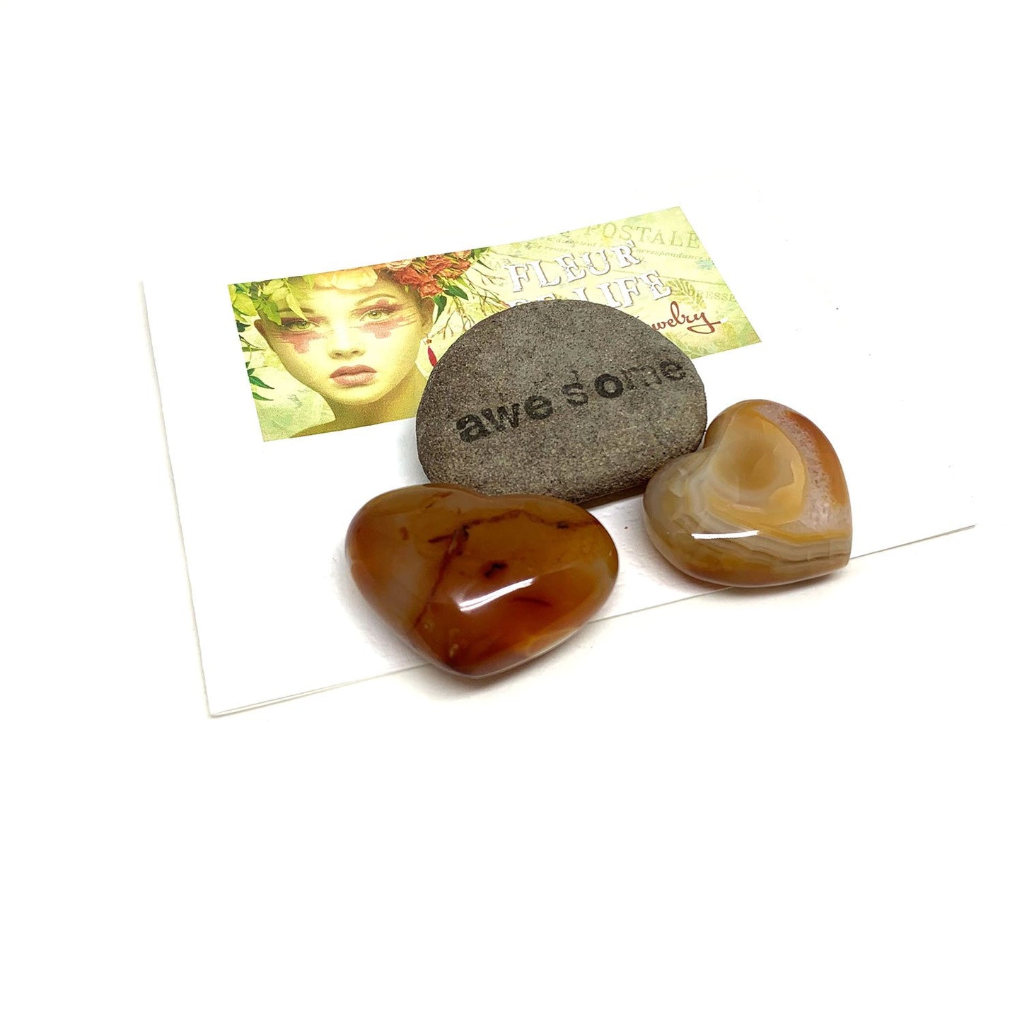 CARNELIAN HEART PALM STONE - RETURN OF LOVE TALISMAN