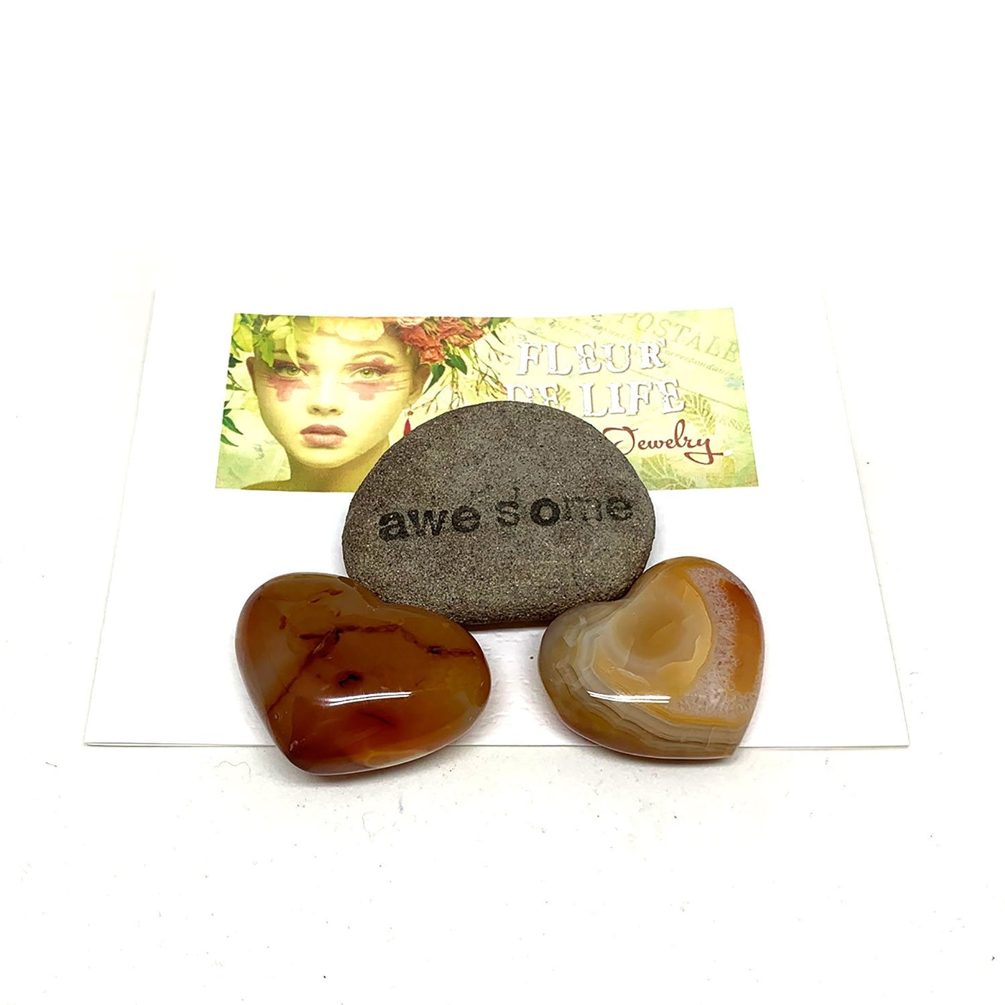 CARNELIAN HEART PALM STONE - RETURN OF LOVE TALISMAN