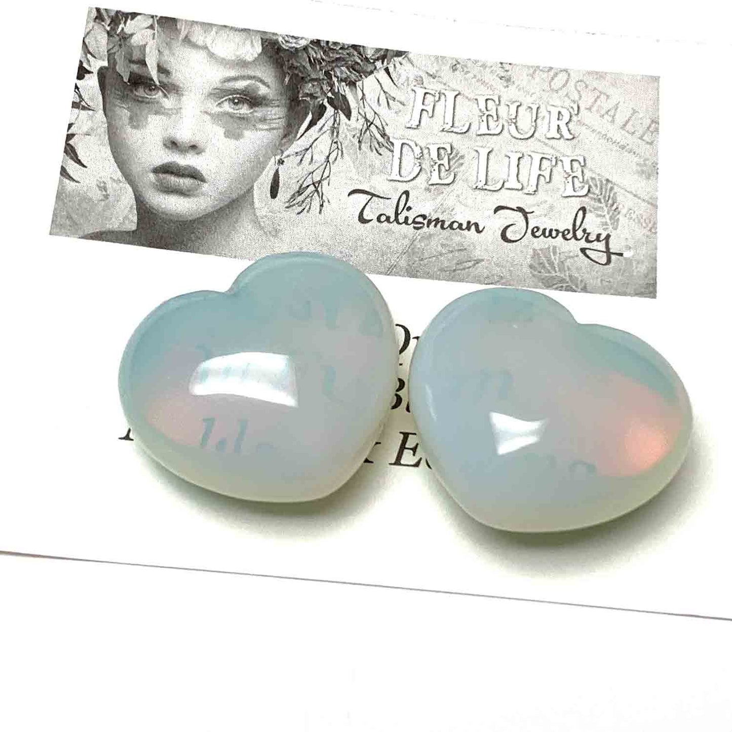 OPALITE HEART PALM STONE - EFFECTIVE COMMUNICATION TALISMAN