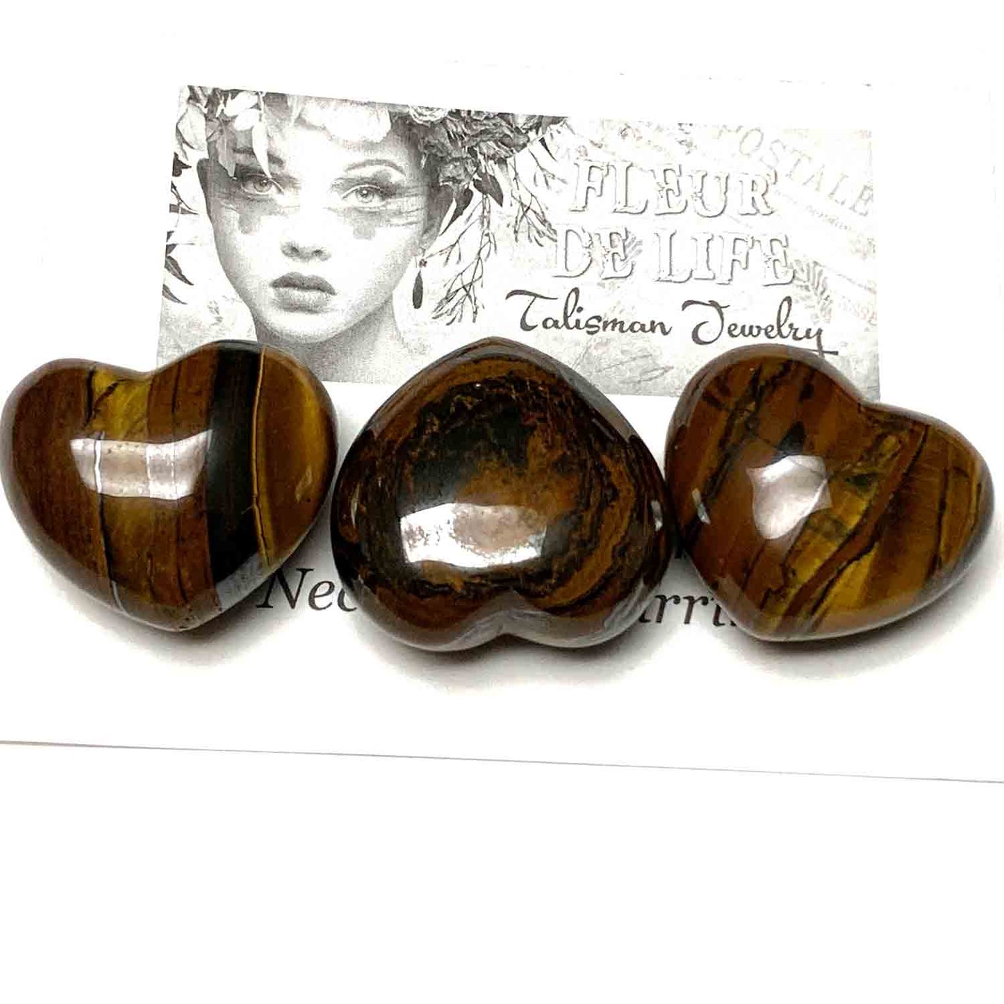 TIGER EYE HEART PALM STONE - THE MIDDLE PATH TALISMAN